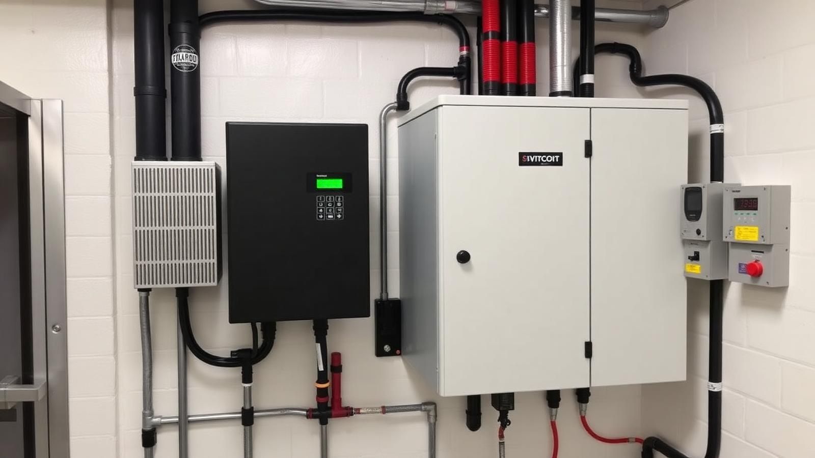 Hybrid solar inverter and battery storage cabinet installation